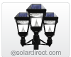 Imperial II Outdoor Solar LED Triple Lamp Post (Includes 78" Post) GS-97NF3 & GS-97SP<br>Old Part #GS-97NT<br>FREE SHIPPING