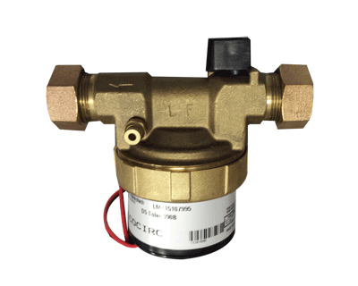 Laing Ecocirc Solar DC Pump for direct connection to photovoltaic panels; built-in ball valve, check valve and purge valve *Out of Stock*