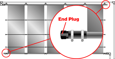 Solar Panel Roof Kit with End Plug Diagram
