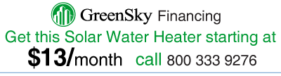 Get a solar water heater starting at $13 per month