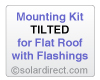 Mounting Kit - Tilted, Flat Roof w/Flashings - for Solar Water Heater Systems, Model MK-CR-T-FF