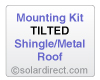 AET Mounting Kit - Tilted, Shingle/Metal Roof - for Solar Water Heater Systems, Model MK-AE-T-S/M