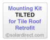 AET Mounting Kit - Tilted, Tile Roof Retrofit - for Solar Water Heater Systems, Model MK-AE-T-T-R