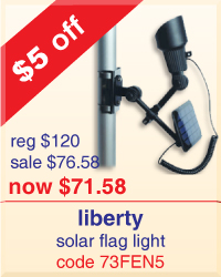 The Liberty Light - Solar Powered Flag Light