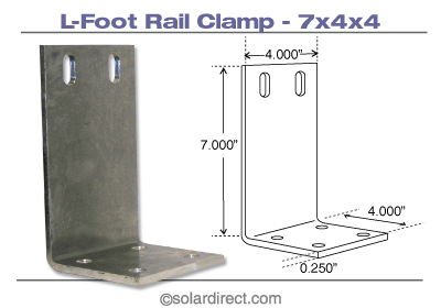L-foot rail clamps
