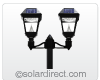 Imperial II Outdoor Solar LED Double Lamp Post (Includes 78" Post) GS-97ND - FREE SHIPPING
