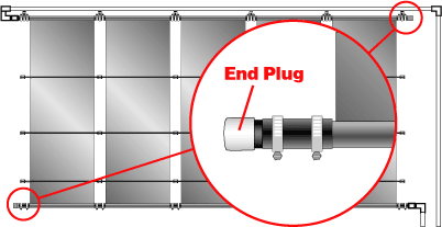 Solar Panel Roof Kit with End Plug Diagram
