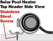 Solar Pool Heater Top Header Side View
