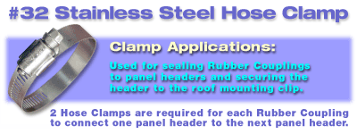 steel clamp for solar pool heaters