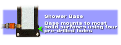 Solar Shower control features