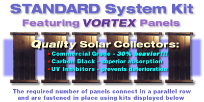 Vortex™ 4'x10' Solar Pool Panel, 2 Headers