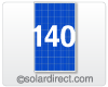 SolarTech Photovoltaic Module, Polycrystalline, 140 Watts, 12 Volts. Model SPM140P-S-F