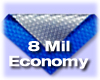 8mil Economy Pool Cover, Blue-Aluminum SpaceAge with Round Bubbles