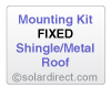 AET Mounting Kit - Fixed, Shingle/Metal Roof - for Solar Water Heater Systems, Model MK-AE-F-S/M